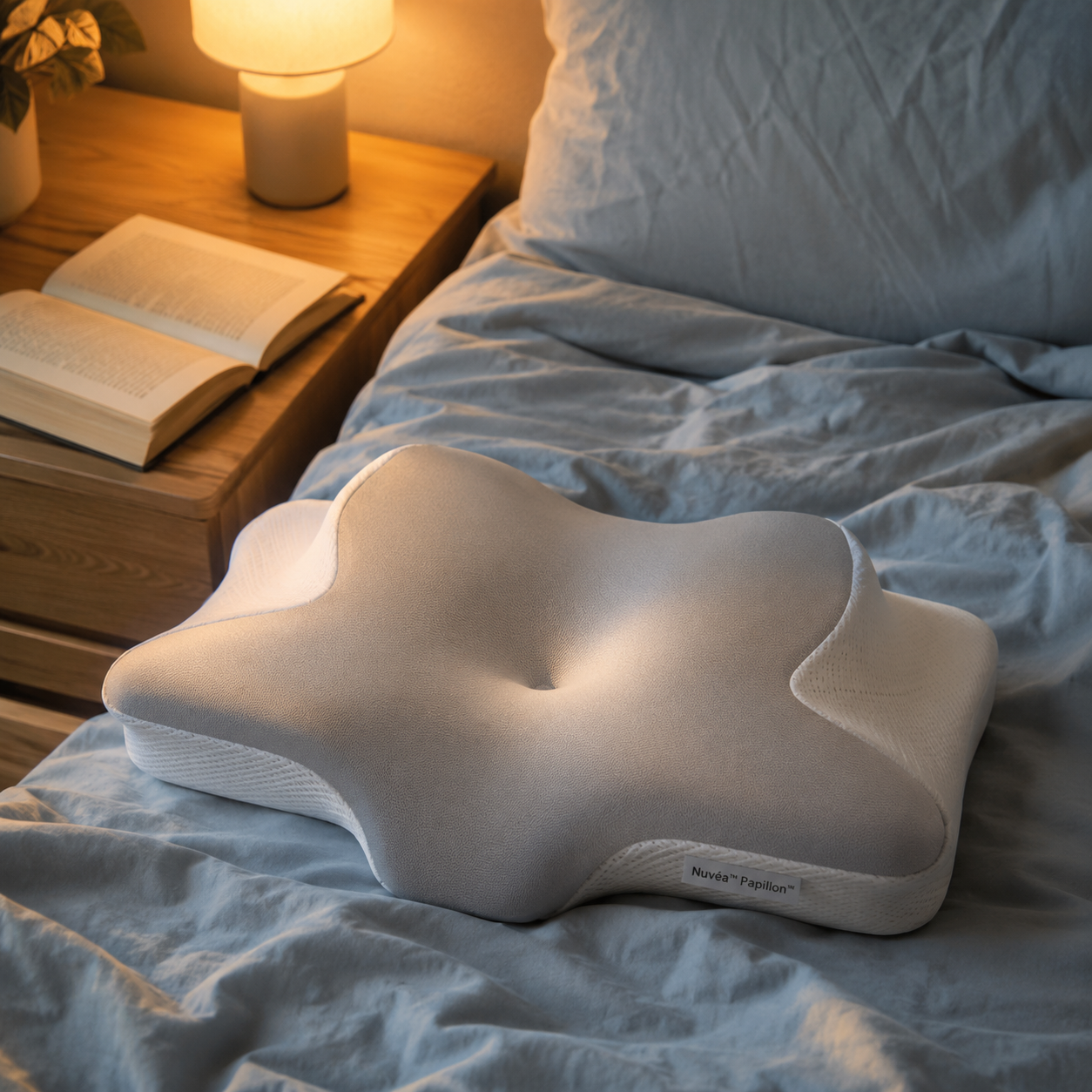 Nuvia™ Papillon — Oreiller Orthopédique Cervical Ergonomique