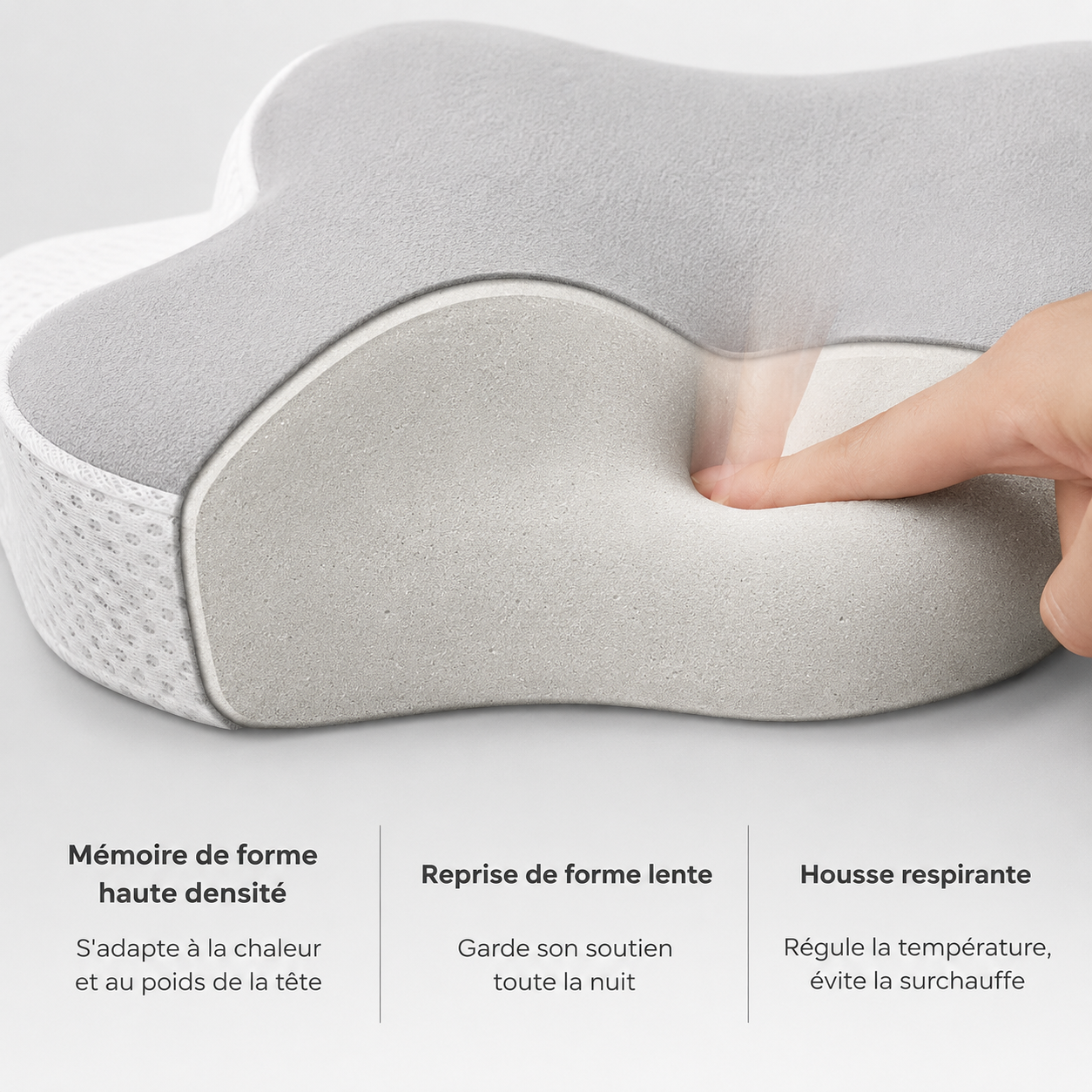 Nuvia™ Papillon — Oreiller Orthopédique Cervical Ergonomique