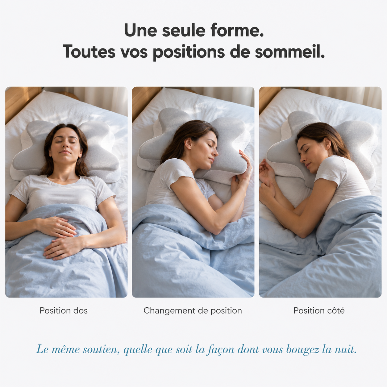 Nuvia™ Papillon — Oreiller Orthopédique Cervical Ergonomique